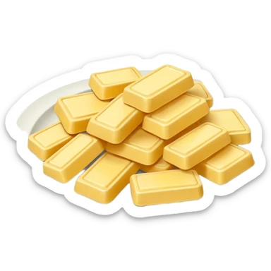 emoji of hydrogenated fats such as margarine, hydrogenated vegetable oil, industrial snacks, isolated on white background sticker