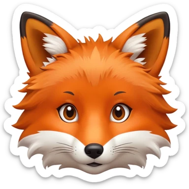 Cute Fox Face sticker