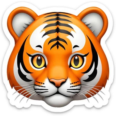 tiger face with GLHF speech bubble for Twitch emote sticker