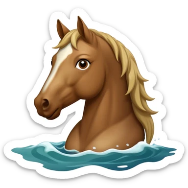 🐴+🌊 (only head) sticker