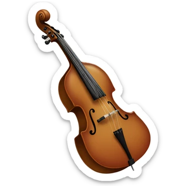 turkey playing upright bass sticker