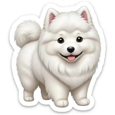  Samoyed on a walk sticker