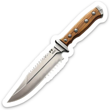 long jungle knife sticker