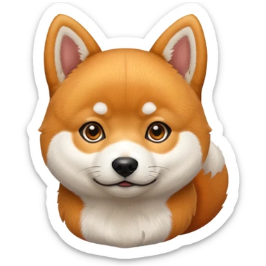 shiba baby dog sticker