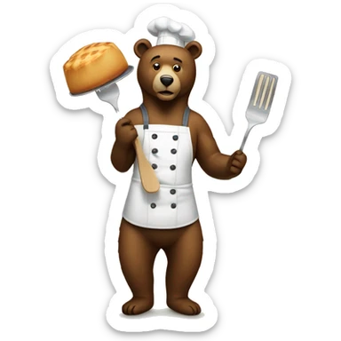 The bear is a cook sticker