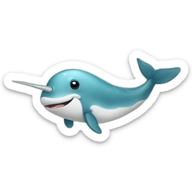 narwhal in sunglasses sticker