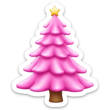 Pink Christmas tree  sticker
