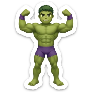 kid hulk flexing arms full body sticker