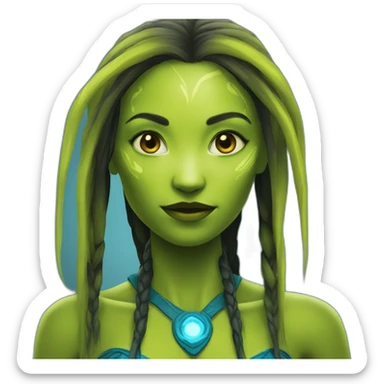 An Avatar Na'vi girl sticker