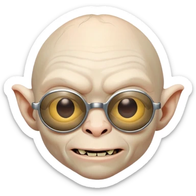 Gollum in sunglasses sticker