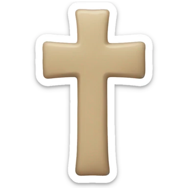 Beige cross sticker