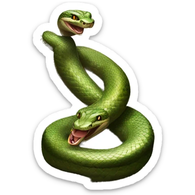 Anaconda snake on top of a pile of boxes like dragon on its treasure sticker
