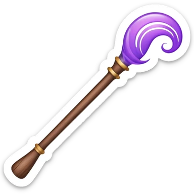 magic wand with purple magic wave sticker