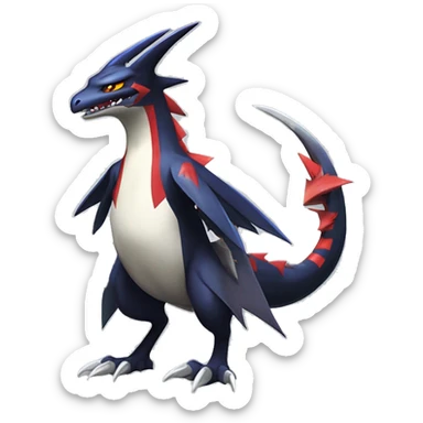 Edgy Cool Legendary Badass Godly Nargacuga-Noivern-Latias-Garchomp-Pokémon with markings Full Body sticker