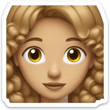 Light brown hair bow sticker