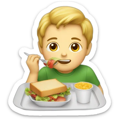 Kid eating your Lunch  sticker
