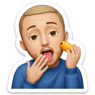 mac miller yawning emoji sticker