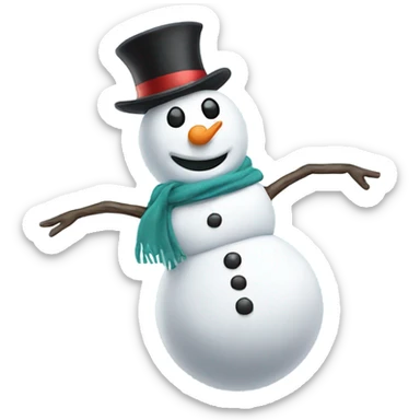 Snowman tap dancing  sticker