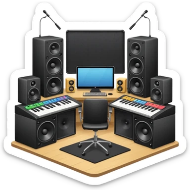 music studio sticker