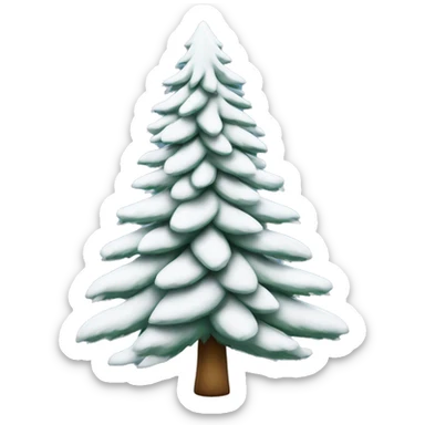  actual white fir christmas tree isolated.  sticker
