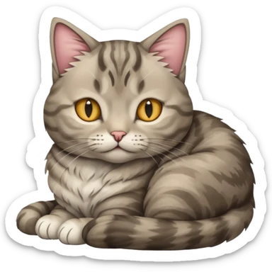 an ear-folded cat sticker