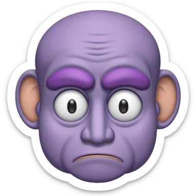 Squidward is moody sticker