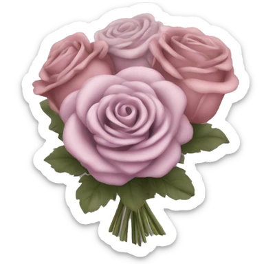 Mauve and antique rose bouquet sticker