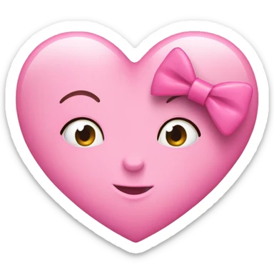 Name “Rosalie” in a pink heart with a bow sticker