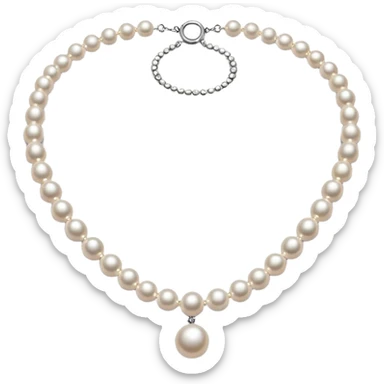 pearl necklace sticker