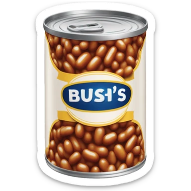 Can of bush’s baked beans sticker