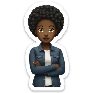 Black girl in salom sticker