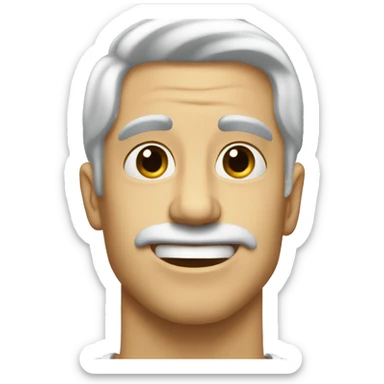 guy very long face jaw on the sticker