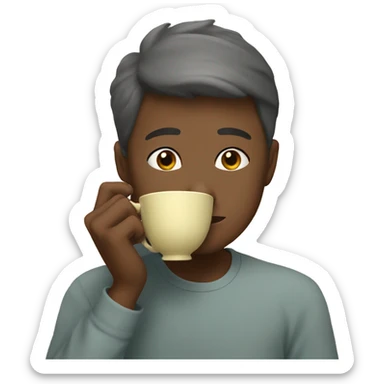 Siping a tea just watching  sticker