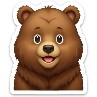 emoji bear grizzly sticker