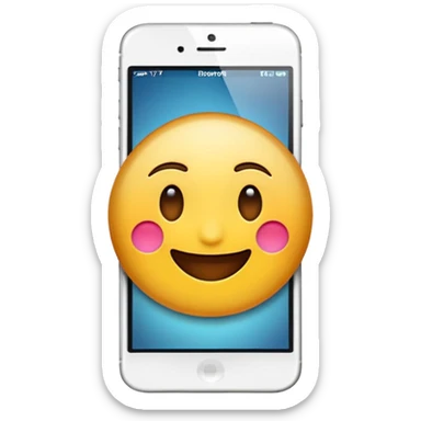 emoji de un celular iphone sticker