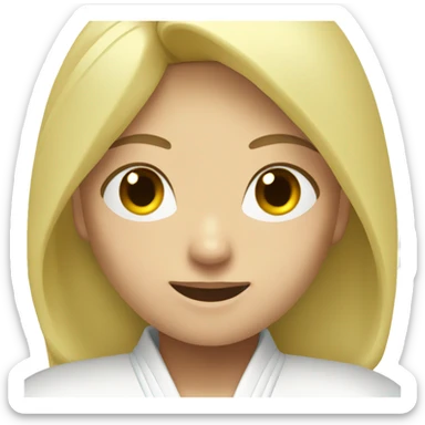 A blond girl do judo sticker