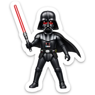 Darth Vader with light saber sticker