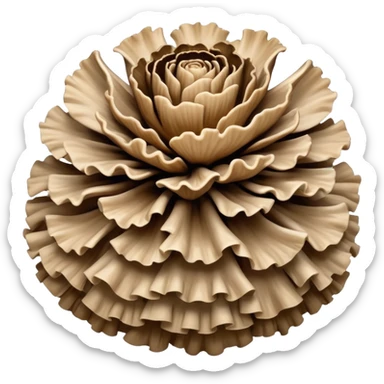 maitake mushroom with frilly edges sticker
