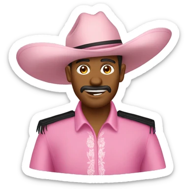 sombrero de vaquera color rosado sticker