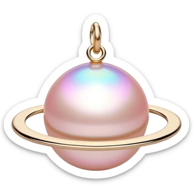 A pearl pink vivienne westwood saturn charm sticker