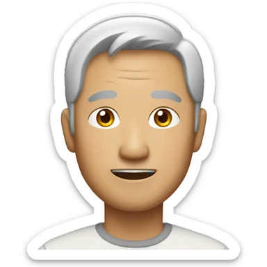 middle aged asian man sticker