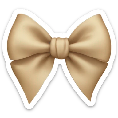 Beige bow sticker
