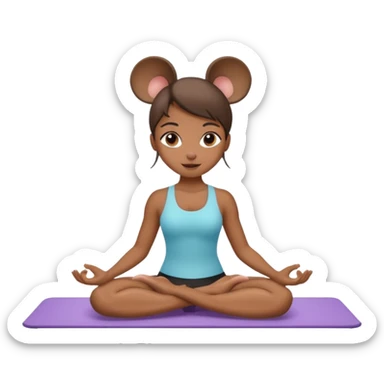 Pilates girl mocca mouse  sticker