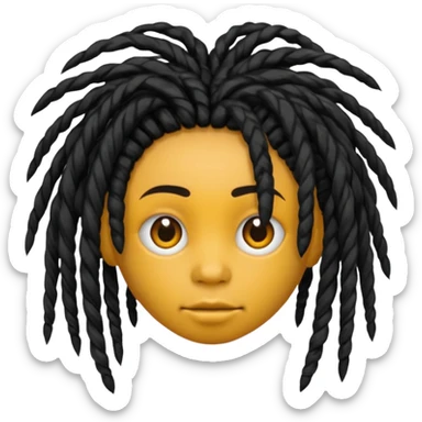 Make hair short wild dreads sticker