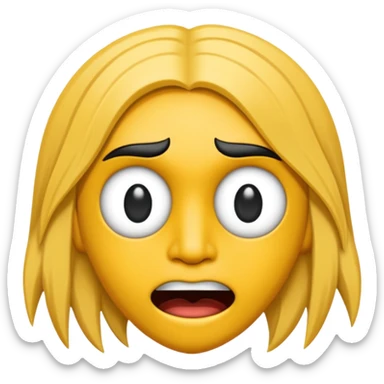 Ojos X boca ondulada y con lengua afuera como el logo de nirvana sticker