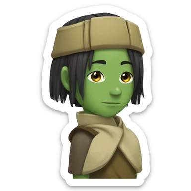 hmm emoji with a toph sticker