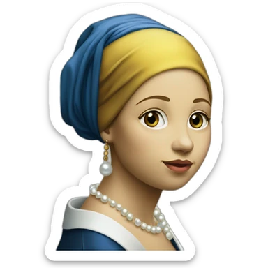 Johannes Vermeer Girl with a Pearl Earring sticker