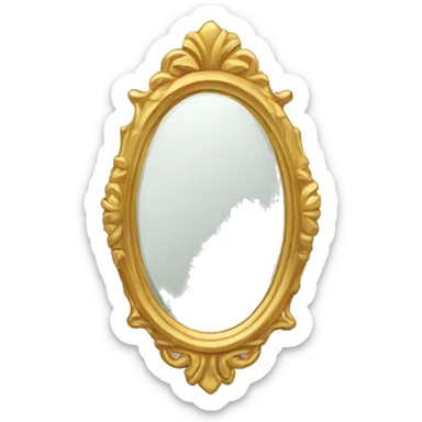 Gold mirror sticker