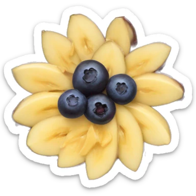 Açaí in a clear cup with layers of fruits and granola and condensed milk sticker