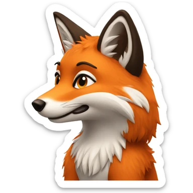 furry fox sticker